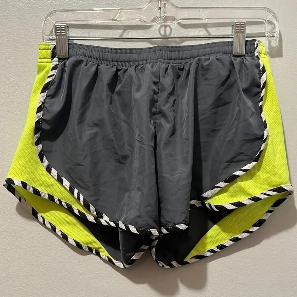 Soffe grey neon with zebra trim small active shorts